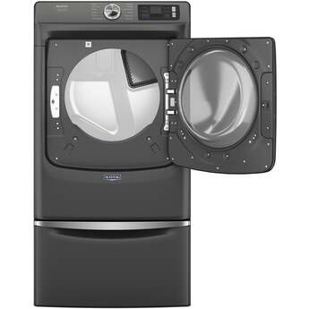Maytag 27 Inch Smart Pet Pro Front Load Gas Dryer with 7.4 cu. ft. Capacity, Steam Cycle, Quick Dry, Remote Start, Drum Light, and Advanced Moisture Sensing and Energy Star Certified: Volcano Black — thumbnail 12