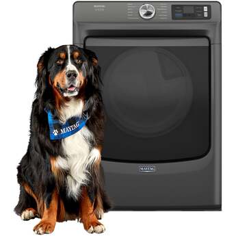 Maytag 27 Inch Smart Pet Pro Front Load Gas Dryer with 7.4 cu. ft. Capacity, Steam Cycle, Quick Dry, Remote Start, Drum Light, and Advanced Moisture Sensing and Energy Star Certified: Volcano Black — thumbnail 13
