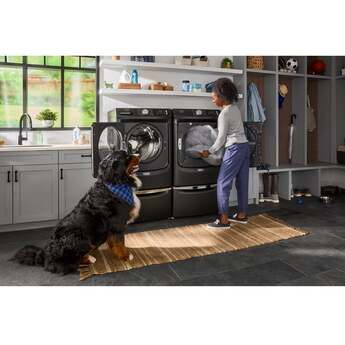 Maytag 27 Inch Smart Pet Pro Front Load Gas Dryer with 7.4 cu. ft. Capacity, Steam Cycle, Quick Dry, Remote Start, Drum Light, and Advanced Moisture Sensing and Energy Star Certified: Volcano Black — thumbnail 15