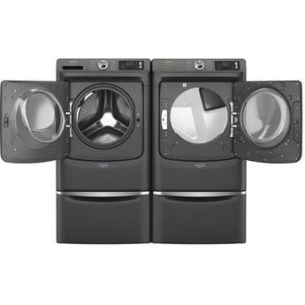 Maytag 27 Inch Smart Pet Pro Front Load Gas Dryer with 7.4 cu. ft. Capacity, Steam Cycle, Quick Dry, Remote Start, Drum Light, and Advanced Moisture Sensing and Energy Star Certified: Volcano Black — thumbnail 38