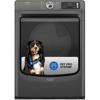 Maytag 27 Inch Smart Pet Pro Front Load Gas Dryer with 7.4 cu. ft. Capacity, Steam Cycle, Quick Dry, Remote Start, Drum Light, and Advanced Moisture Sensing and Energy Star Certified: Volcano Black — thumbnail 43
