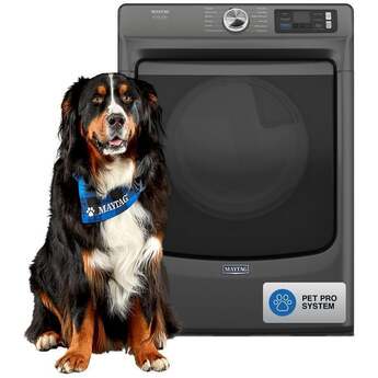 Maytag 27 Inch Smart Pet Pro Front Load Gas Dryer with 7.4 cu. ft. Capacity, Steam Cycle, Quick Dry, Remote Start, Drum Light, and Advanced Moisture Sensing and Energy Star Certified: Volcano Black — thumbnail 45