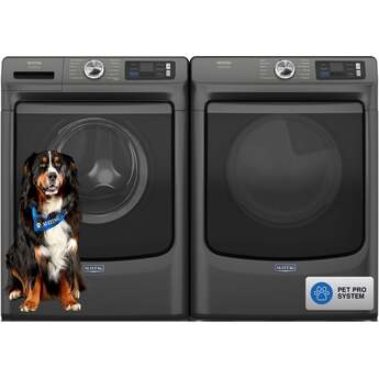 Maytag 27 Inch Smart Pet Pro Front Load Gas Dryer with 7.4 cu. ft. Capacity, Steam Cycle, Quick Dry, Remote Start, Drum Light, and Advanced Moisture Sensing and Energy Star Certified: Volcano Black — thumbnail 48