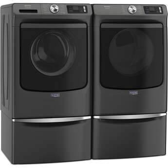 Maytag 27 Inch Smart Pet Pro Front Load Gas Dryer with 7.4 cu. ft. Capacity, Steam Cycle, Quick Dry, Remote Start, Drum Light, and Advanced Moisture Sensing and Energy Star Certified: Volcano Black — thumbnail 49