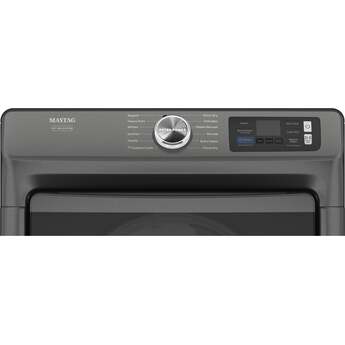 Maytag 27 Inch Smart Pet Pro Front Load Gas Dryer with 7.4 cu. ft. Capacity, Steam Cycle, Quick Dry, Remote Start, Drum Light, and Advanced Moisture Sensing and Energy Star Certified: Volcano Black — thumbnail 6
