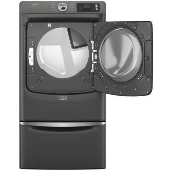 Maytag 27 Inch Smart Pet Pro Front Load Gas Dryer with 7.4 cu. ft. Capacity, Steam Cycle, Quick Dry, Remote Start, Drum Light, and Advanced Moisture Sensing and Energy Star Certified: Volcano Black — thumbnail 7