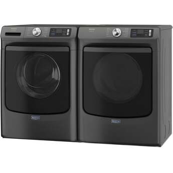 Maytag 27 Inch Smart Pet Pro Front Load Gas Dryer with 7.4 cu. ft. Capacity, Steam Cycle, Quick Dry, Remote Start, Drum Light, and Advanced Moisture Sensing and Energy Star Certified: Volcano Black — thumbnail 8