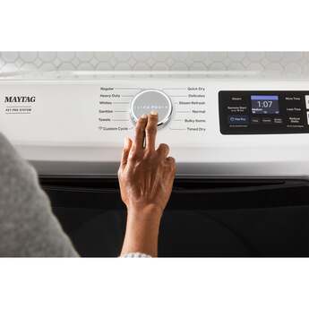 Maytag 27 Inch Smart Pet Pro Front Load Gas Dryer with 7.4 cu. ft. Capacity, Steam Cycle, Quick Dry, Remote Start, Drum Light, and Advanced Moisture Sensing and Energy Star Certified: White — thumbnail 17
