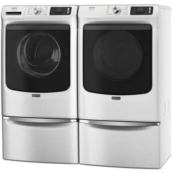 Maytag 27 Inch Smart Pet Pro Front Load Gas Dryer with 7.4 cu. ft. Capacity, Steam Cycle, Quick Dry, Remote Start, Drum Light, and Advanced Moisture Sensing and Energy Star Certified: White — thumbnail 18