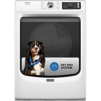 Maytag 27 Inch Smart Pet Pro Front Load Gas Dryer with 7.4 cu. ft. Capacity, Steam Cycle, Quick Dry, Remote Start, Drum Light, and Advanced Moisture Sensing and Energy Star Certified: White — thumbnail 40