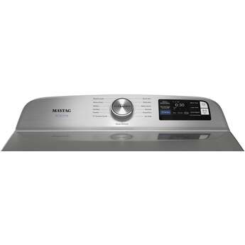 Maytag 27 Inch Smart Gas Top Load Dryer with 7.4 cu ft. Total Capacity, 13 Dryer Cycles, 5 Temperature Settings, Pet Pro Option, Sanitize Cycle, and Quick Dry Cycle: Classic Silver — thumbnail 15