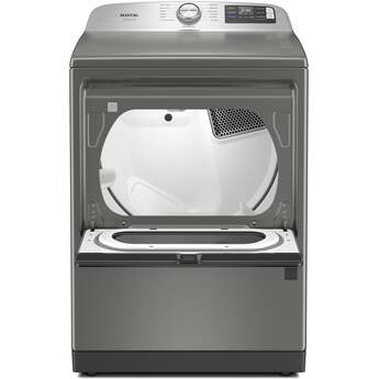 Maytag 27 Inch Smart Gas Top Load Dryer with 7.4 cu ft. Total Capacity, 13 Dryer Cycles, 5 Temperature Settings, Pet Pro Option, Sanitize Cycle, and Quick Dry Cycle: Classic Silver — thumbnail 31