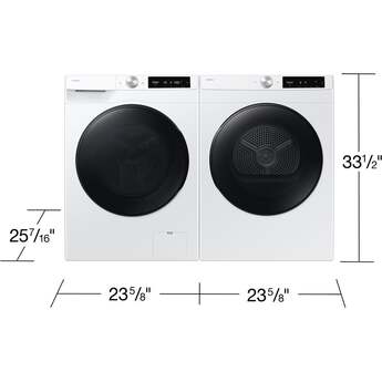 Samsung 24 Inch Smart Electric Dryer with 4.0 Cu. Ft. Capacity, 15 Dry Cycles, 12 Dry Options, AI Smart Dial, Wi-Fi, Sensor Dry, Lint Filter Indicator, Internal Drum Light, and Stainless Steel Drum: White — thumbnail 4