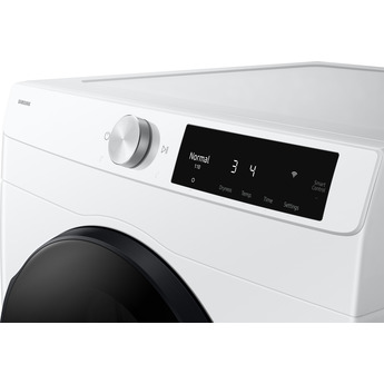 Samsung 24 Inch Smart Electric Dryer with 4.0 Cu. Ft. Capacity, 15 Dry Cycles, 12 Dry Options, AI Smart Dial, Wi-Fi, Sensor Dry, Lint Filter Indicator, Internal Drum Light, and Stainless Steel Drum: White — thumbnail 8