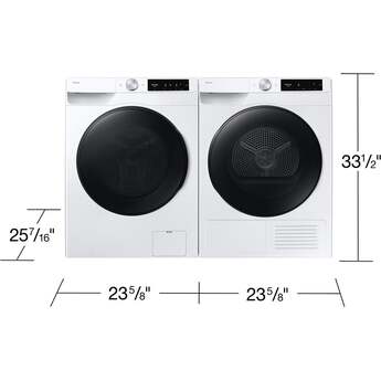 Samsung 24 Inch Smart Electric Ventless Dryer with 4.0 Cu. Ft. Capacity, Heat Pump Technology, 15 Dry Cycles, 11 Dry Options, AI Smart Dial, Sensor Dry, Lint Filter Indicator, and Energy Star? Certified: White — thumbnail 4