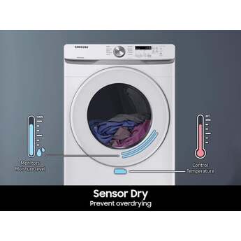 Samsung DVE45T6000W  27 Inch Electric Dryer with 7.5 cu. ft. Capacity — thumbnail 19
