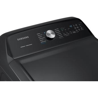 Samsung 27" 7.4 cu. ft. Black Stainless Steel Electric Front Load Dryer with Steam Sanitize — thumbnail 2