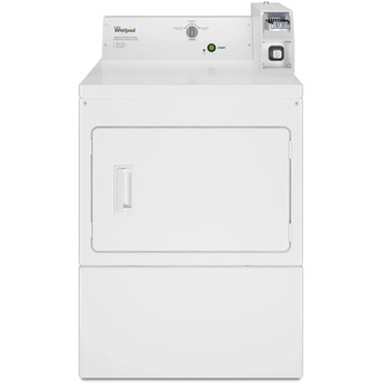 Whirlpool 7.4 Cu. Ft. White Commercial Electric Dryer with Coin Slide and Coin Box