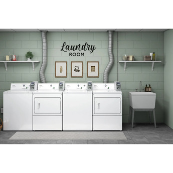 Whirlpool 7.4 Cu. Ft. White Commercial Electric Dryer with Coin Slide and Coin Box — thumbnail 12
