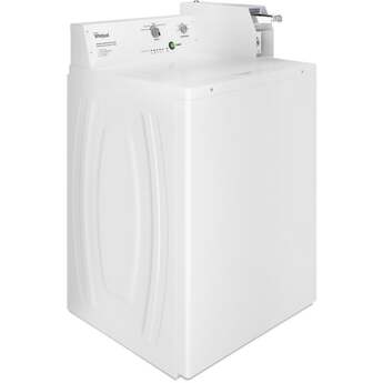 Whirlpool 7.4 Cu. Ft. White Commercial Gas Dryer with Coin Slide and Coin Box — thumbnail 3