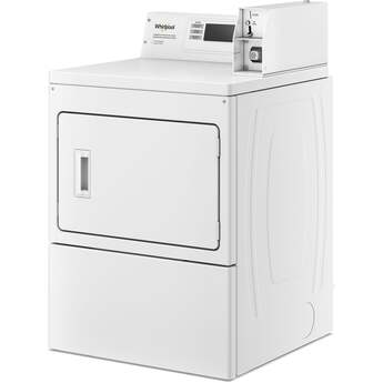 Whirlpool CGM2779JQ 27 Inch Commercial Single-Load Gas Dryer: White — thumbnail 2