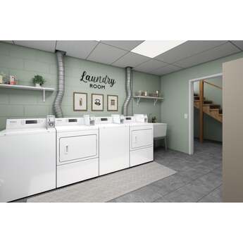 Whirlpool CGM2779JQ 27 Inch Commercial Single-Load Gas Dryer: White — thumbnail 7