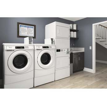 Whirlpool CGSP2958JQ 27 Inch Commercial Single-Load Gas Dryer: White — thumbnail 6
