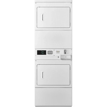 Whirlpool Commercial 14.8 cu.ft. White Coin Operated Natural Gas Stack Dryer