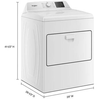 Whirlpool 7.0 Cu. Ft. White Top Load High Efficiency Electric Dryer — thumbnail 2