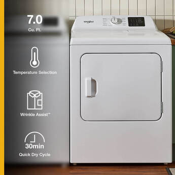 Whirlpool 7.0 Cu. Ft. White Top Load High Efficiency Electric Dryer — thumbnail 8