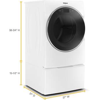 Whirlpool 7.4 cu.ft. White Front Load Electric Dryer with Sanitize - Energy Star — thumbnail 20