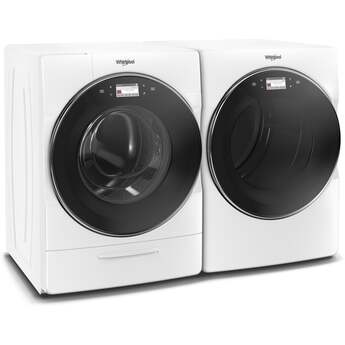 Whirlpool 7.4 cu.ft. White Front Load Electric Dryer with Sanitize - Energy Star — thumbnail 3