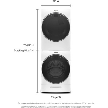 Whirlpool 7.4 cu.ft. White Front Load Electric Dryer with Sanitize - Energy Star — thumbnail 4