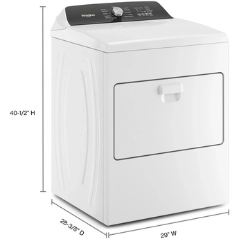 Whirlpool WGD500RLW 29 Inch Gas Dryer with 7 cu. ft. Capacity — thumbnail 9