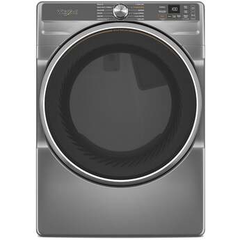 Whirlpool 27 Inch Smart Gas Dryer with 7.4 cu ft Capacity, Wrinkle Shield™, AI Intelligent Dry, Quick Wash & Dry, Sanitize Cycle, Air Dry Cycle, Whirlpool® App, Cycle Notification, Voice Control, Family Share and ENERGY STAR® Certified: Silver