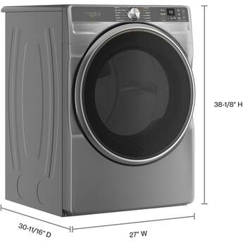 Whirlpool 27 Inch Smart Gas Dryer with 7.4 cu ft Capacity, Wrinkle Shield™, AI Intelligent Dry, Quick Wash & Dry, Sanitize Cycle, Air Dry Cycle, Whirlpool® App, Cycle Notification, Voice Control, Family Share and ENERGY STAR® Certified: Silver — thumbnail 49