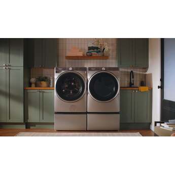 Whirlpool 27 Inch Smart Gas Dryer with 7.4 cu ft Capacity, Wrinkle Shield™, AI Intelligent Dry, Quick Wash & Dry, Sanitize Cycle, Air Dry Cycle, Whirlpool® App, Cycle Notification, Voice Control, Family Share and ENERGY STAR® Certified: Black — thumbnail 19