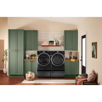 Whirlpool 27 Inch Smart Gas Dryer with 7.4 cu ft Capacity, Wrinkle Shield™, AI Intelligent Dry, Quick Wash & Dry, Sanitize Cycle, Air Dry Cycle, Whirlpool® App, Cycle Notification, Voice Control, Family Share and ENERGY STAR® Certified: Black — thumbnail 45