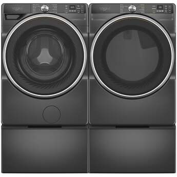 Whirlpool 27 Inch Smart Gas Dryer with 7.4 cu ft Capacity, Wrinkle Shield™, AI Intelligent Dry, Quick Wash & Dry, Sanitize Cycle, Air Dry Cycle, Whirlpool® App, Cycle Notification, Voice Control, Family Share and ENERGY STAR® Certified: Black — thumbnail 48