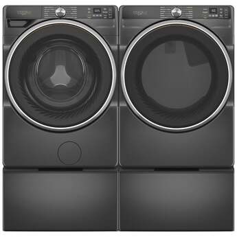 Whirlpool 27 Inch Smart Gas Dryer with 7.4 cu ft Capacity, Wrinkle Shield™, AI Intelligent Dry, Quick Wash & Dry, Sanitize Cycle, Air Dry Cycle, Whirlpool® App, Cycle Notification, Voice Control, Family Share and ENERGY STAR® Certified: Black — thumbnail 7