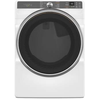 Whirlpool 27 Inch Smart Gas Dryer with 7.4 cu ft Capacity, Wrinkle Shield™, AI Intelligent Dry, Quick Wash & Dry, Sanitize Cycle, Air Dry Cycle, Whirlpool® App, Cycle Notification, Voice Control, Family Share and ENERGY STAR® Certified: White