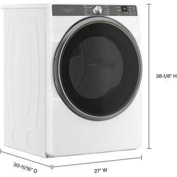 Whirlpool 27 Inch Smart Gas Dryer with 7.4 cu ft Capacity, Wrinkle Shield™, AI Intelligent Dry, Quick Wash & Dry, Sanitize Cycle, Air Dry Cycle, Whirlpool® App, Cycle Notification, Voice Control, Family Share and ENERGY STAR® Certified: White — thumbnail 25