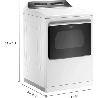 Whirlpool 7.4 cu.ft. White Gas Front Load Dyer with Sanitize - Energy Star — thumbnail 12