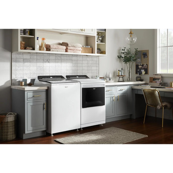 Whirlpool 7.4 cu.ft. White Gas Front Load Dyer with Sanitize - Energy Star — thumbnail 8