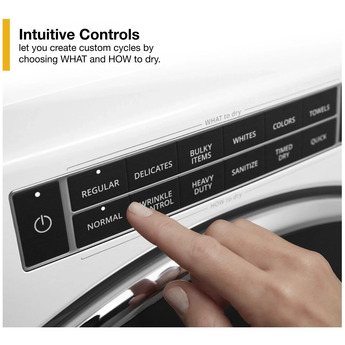 Whirlpool 7.4 cu.ft. White Front Load Gas Dryer with Sanitize - Energy Star — thumbnail 3