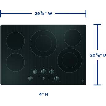 GE JEP5030DTBB 30 Inch Electric Smoothtop Cooktop — thumbnail 2