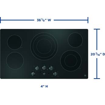 GE JEP5036DTBB 36 Inch Electric Smoothtop Cooktop — thumbnail 3