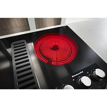Kitchen Aid KitchenAid 36" Black Smoothtop Electric Cooktop with Downdraft Ventilation — thumbnail 5