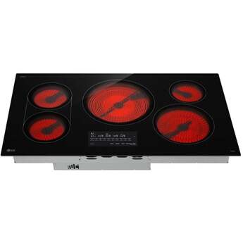 LG 36 Inch Radiant Electric Cooktop With 5 Elements, Bridge Burner And Backlit LED Touch Controls: Smooth Black — thumbnail 11