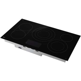LG 36 Inch Radiant Electric Cooktop With 5 Elements, Bridge Burner And Backlit LED Touch Controls: Smooth Black — thumbnail 12